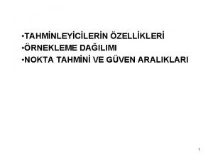 TAHMNLEYCLERN ZELLKLER RNEKLEME DAILIMI STATSTKSEL TAHMNLEME VE YORUMLAMA