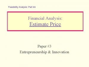 Financial feasibility analysis