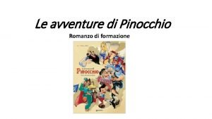 Pinocchio romanzo di formazione