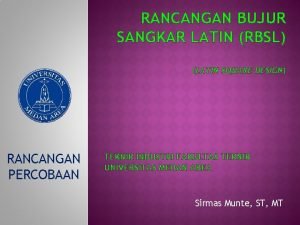 Rancangan bujur sangkar latin