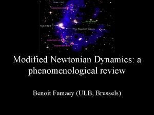 Modified newtonian dynamics