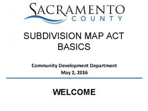 Subdivision map act