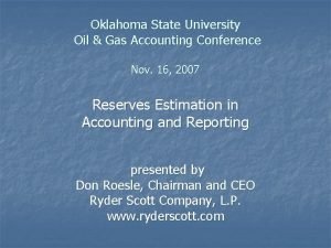 Osu oil and gas accounting conference