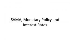 Tools of monetary policy ppt