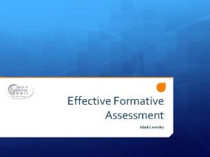 Formative assessment marks Formative assessment marks