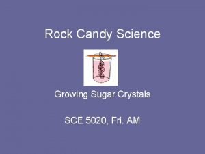 Sugar crystals experiment conclusion