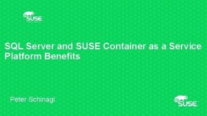 Suse container platform