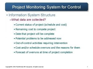Structure of a project monitoring information system