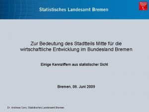 Zur Bedeutung des Stadtteils Mitte fr die wirtschaftliche