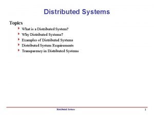 Advantages of distributed computing