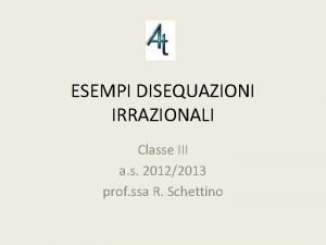 Schema risolutivo disequazioni irrazionali