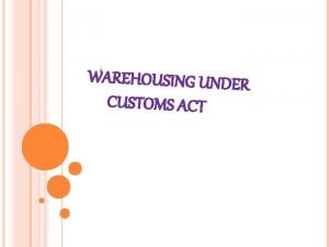 Public and private warehouse