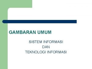 Gambaran sistem informasi