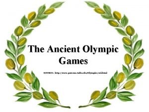 Olympic games purpose
