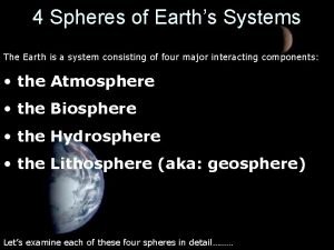 4 spheres of the earth