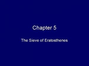 Sieve of eratosthenes parallel