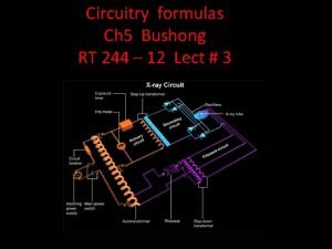 Circuitry formulas Ch 5 Bushong RT 244 12