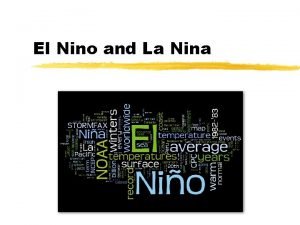 Causes of el niño