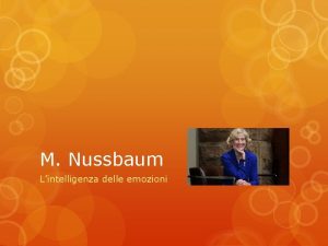 M Nussbaum Lintelligenza delle emozioni Introduzione Recuperare il