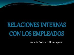 Relaciones internas con los empleados