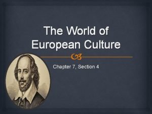 The world of european culture