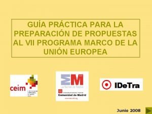 GUA PRCTICA PARA LA PREPARACIN DE PROPUESTAS AL