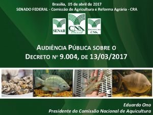 Braslia 05 de abril de 2017 SENADO FEDERAL