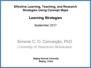 Effective Learning Teaching and Research Strategies Using Concept