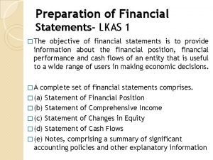 Lkas 1 presentation of financial statements