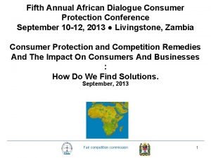 Fifth Annual African Dialogue Consumer Protection Conference September