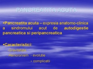 Pancreatita acuta