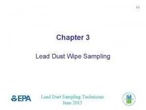 Lead wipe sampling
