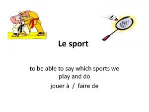 Sport to be