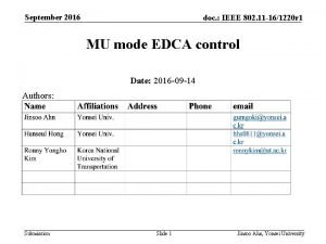 September 2016 doc IEEE 802 11 161220 r