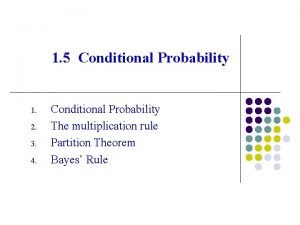 Formula of conditional probability