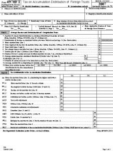 Form 4970 FT Department of the Treasury Internal