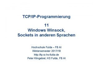 Windows winsock