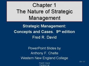 Nature of strategic management