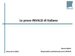 Alessia mattei invalsi Alessia mattei invalsi