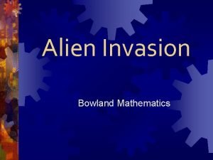 Bowland maths alien invasion