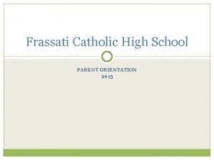 Frassati catholic high school