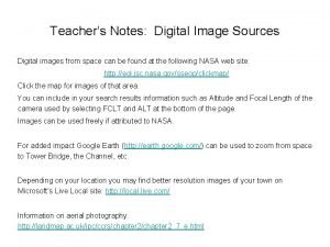 Sources of digital images