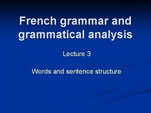 French articles