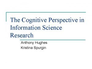 Cognitive perspective definition