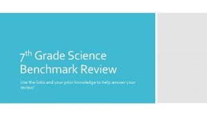Science benchmark 7th grade