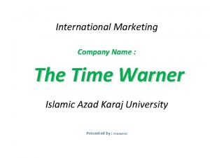 International marketing company names