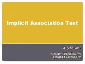 Implicit association task