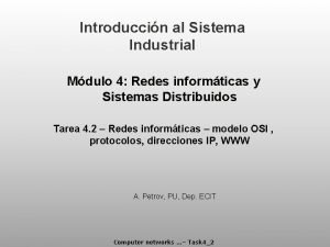 Introduccin al Sistema Industrial Mdulo 4 Redes informticas