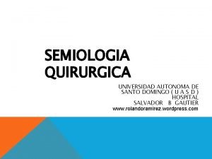 Semiologia quirurgica