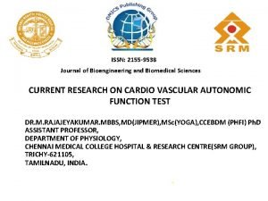 ISSN 2155 9538 Journal of Bioengineering and Biomedical